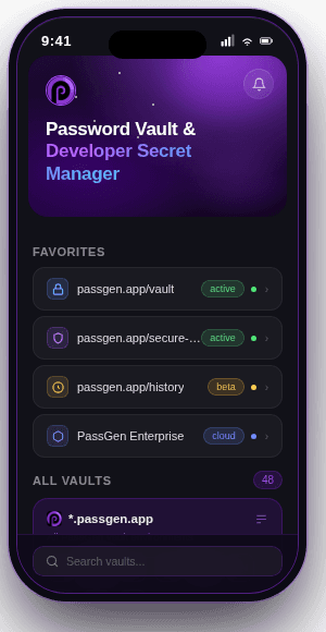 PassGen mobile app preview